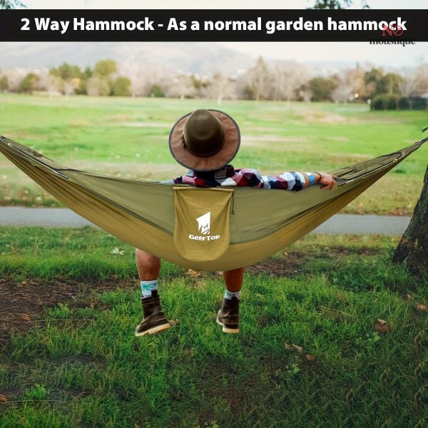 Hamac 3 en 1 pour camping avec protection moustiques