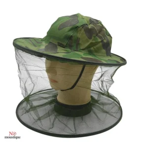 Chapeau en maille avec filet pour protection contre les insectes