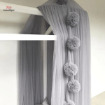 Accessoire décoratif pour moustiquaire, pompons vibrants