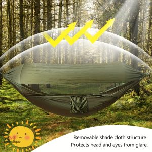 Hamac 3-en-1 pour camping avec protection contre les insectes