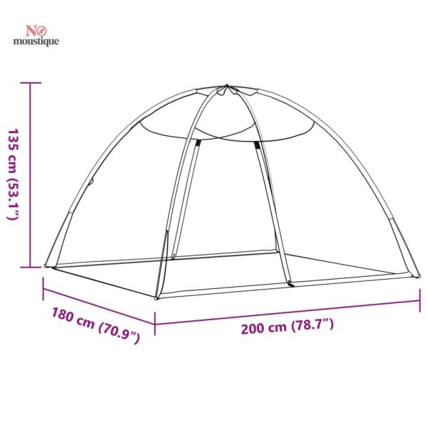Moustiquaire élégante 200 x 180 cm pour fenêtres et portes