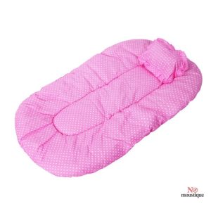 Moustiquaire été pour bébé en rose, ensemble de trois pièces