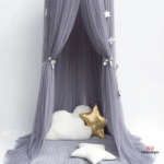 Moustiquaire couronne princesse maille grise