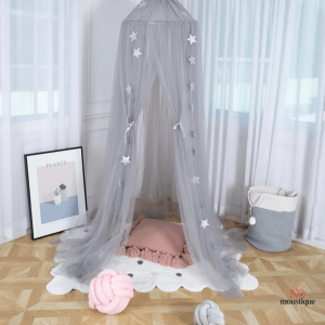 Couronne de princesse en moustiquaire grise