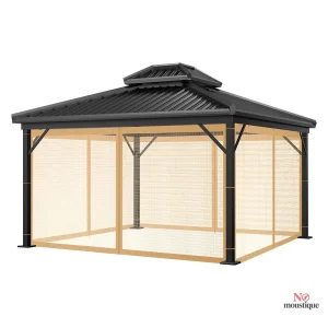 Moustiquaire gazebo extérieur universel 4 panneaux