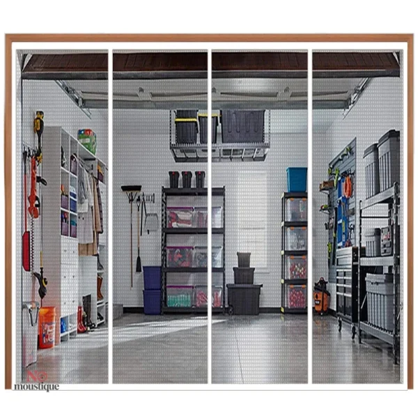 Porte de garage avec fermeture magnétique