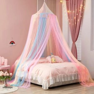 Moustiquaire de lit colorée pour enfant