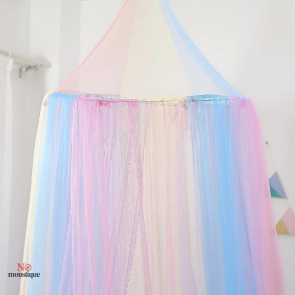 Protection anti-insectes lit enfant arc-en-ciel