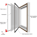 Moustiquaire magnétique amovible pour fenêtre - vue 10