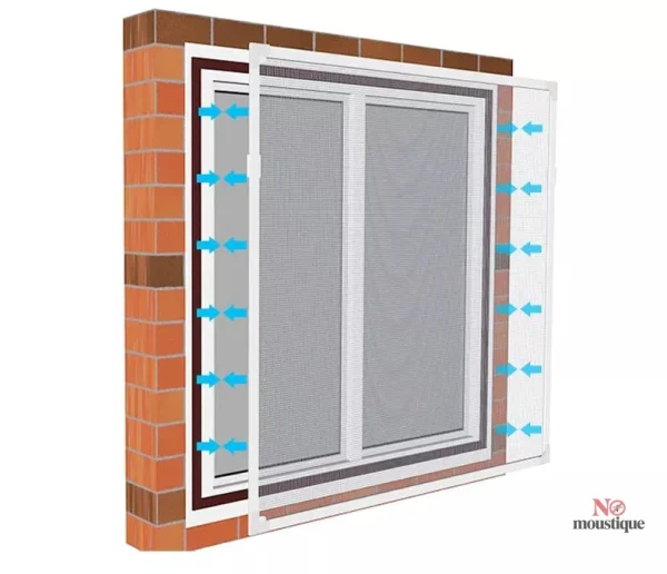 Moustiquaire magnétique pour fenêtres avec installation facile