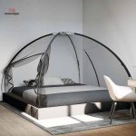 Moustiquaire noire mongole avec portes 200x200 cm
