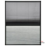 Moustiquaire plissée aluminium pour fenêtre avec auvent