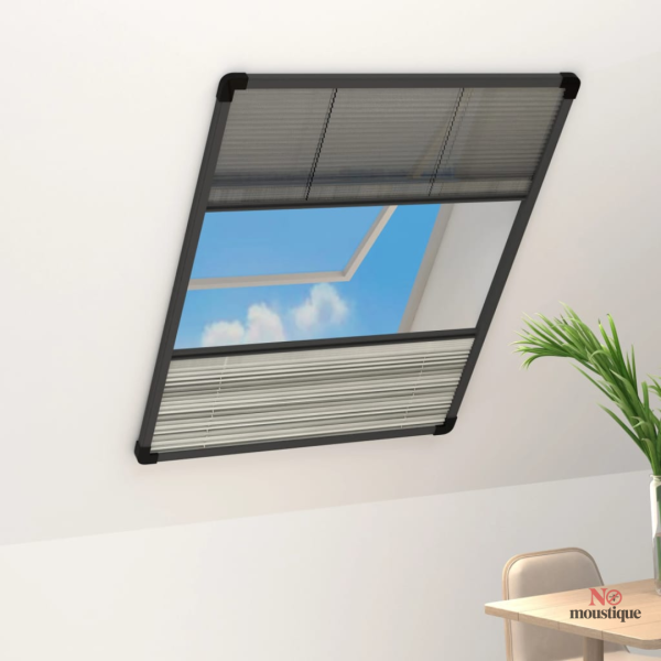 Moustiquaire plissée pour fenêtre avec protection contre les insectes