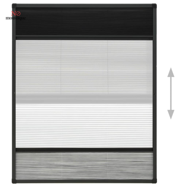 Moustiquaire pour fenêtre en aluminium, design plissé