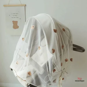 Moustiquaire poussette motif ourson