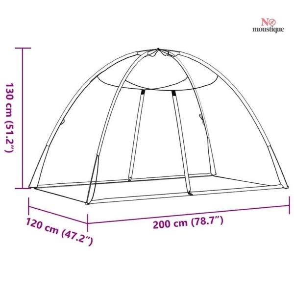 Moustiquaire pyramidale pratique pour lit individuel