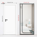 Moustiquaire de porte noire avec zip pratique