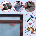 Rideau moustiquaire facile à installer pour baies vitrées