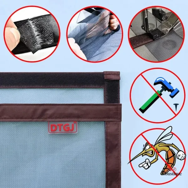 Rideau moustiquaire facile à installer pour baies vitrées
