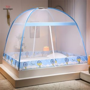 Abri anti-insectes bleu ciel, idéal pour le camping