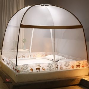 Moustiquaire de camping marron en style camouflage