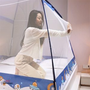 Moustiquaire pop-up bleu pour camping