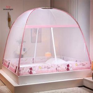 Tente anti-insectes rose pour enfants avec motifs ludiques